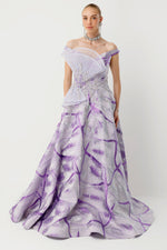 Load image into Gallery viewer, Orchid Crystal Princess Lilac Evening Dress
