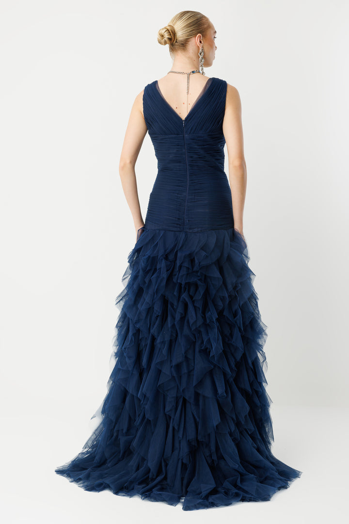 Soft Romance Kat Kat Uçuşan Tül Elbise