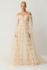 Load image into Gallery viewer, Palace Sparkle Embroidered Long Gala Dress