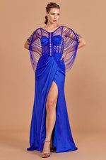 Load image into Gallery viewer, Partial Evening Dress with Special Bead Embroidery
