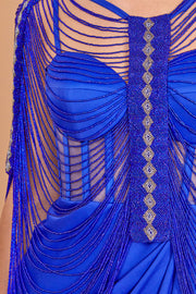 Partial Evening Dress with Special Bead Embroidery