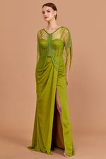 Load image into Gallery viewer, Partial Evening Dress with Special Bead Embroidery
