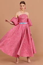 Load image into Gallery viewer, Animated Strapless Dress with Sleeve Detail
