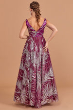 Load image into Gallery viewer, Patterned Fabric Puffy Skirt Evening Dress
