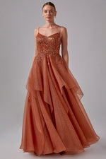 Load image into Gallery viewer, Tutu Skirt and Shoulder Straps Evening Dress
