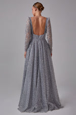 Load image into Gallery viewer, Embroidered Backless Wide Skirt Evening Dress
