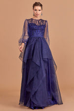 Load image into Gallery viewer, Midnight Glamor Sequin Detailed Evening Dress
