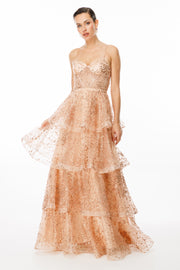 Corset Detailed Evening Dress