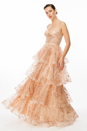 Corset Detailed Evening Dress