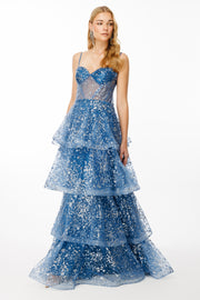 Corset Detailed Evening Dress