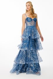 Corset Detailed Evening Dress