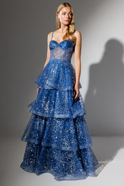 Corset Detailed Evening Dress