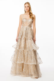 Corset Detailed Evening Dress