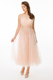 tulle shoulder strap tutu skirt midi dress