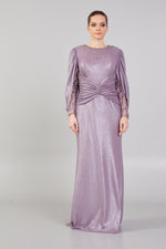 Load image into Gallery viewer, Beaded Neckline Sleeve Detailed Evening Dress
