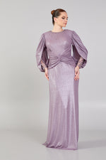 Load image into Gallery viewer, Beaded Neckline Sleeve Detailed Evening Dress
