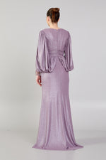 Load image into Gallery viewer, Beaded Neckline Sleeve Detailed Evening Dress
