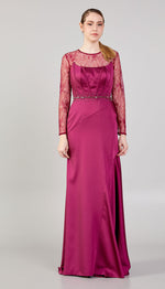 Load image into Gallery viewer, Lace Tiered Evening Dress
