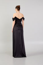 Load image into Gallery viewer, Waist Gather Detailed Chest Embroidered Evening Dress
