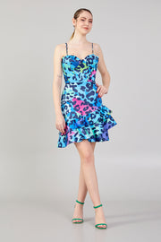 Korse Desenli Elbise