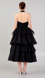 Load image into Gallery viewer, Tiered Skirt Gathered Bustier Dress
