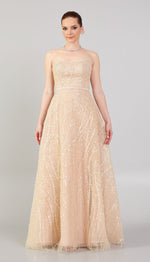 Load image into Gallery viewer, Strapless Special Design Evening Dress with Embroidery Detail
