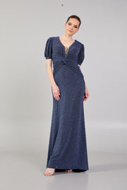 Short Sleeve Dress with Gather Detail on the Chest