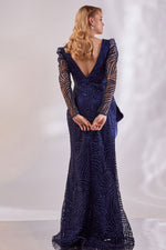 Load image into Gallery viewer, Evening Dress with Waist Gather Detail and Tiered Skirt
