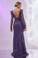 Load image into Gallery viewer, Evening Dress with Waist Gather Detail and Tiered Skirt
